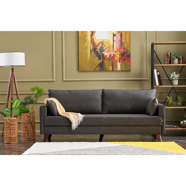 Antracytowa rozkładana sofa 208 cm Bella – Balcab Home-image-1