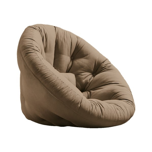 Rozkładany fotel z brązowym obiciem Karup Design Nest Mocca