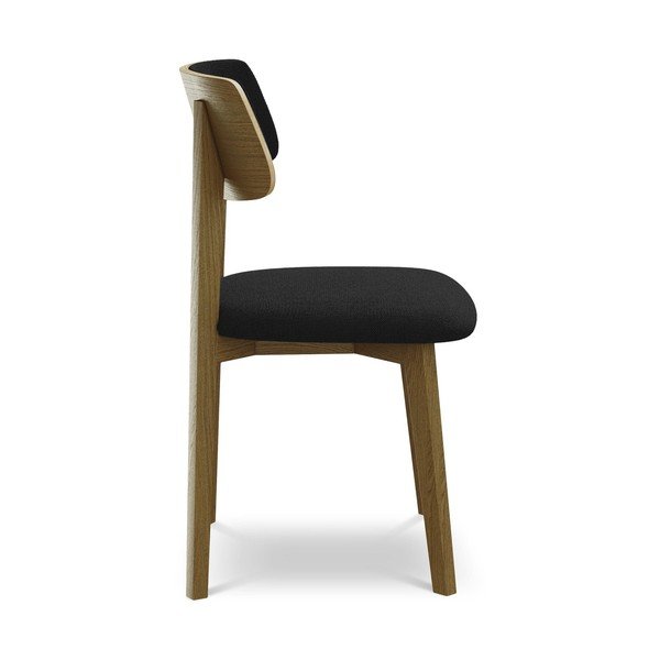 Czarne krzesło z litego drewna Niu – Makamii-image-2