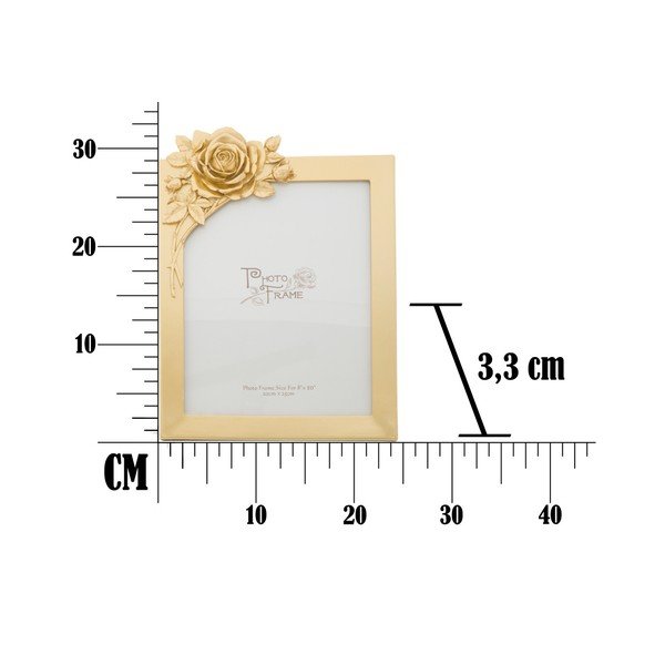 Żółta ramka na zdjęcia z żywicy Mauro Ferretti Glam Rose, 24,5x32,8 cm-image-1