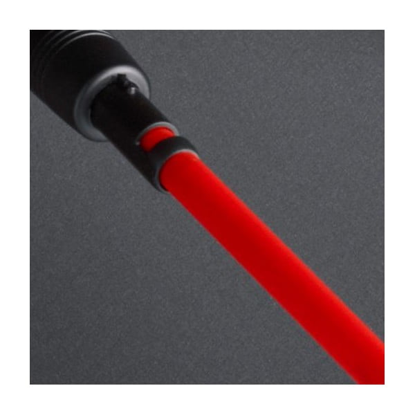 Czarny parasol z czerwonymi detalami Ambiance Fare Proof, ⌀ 112 cm-image-1