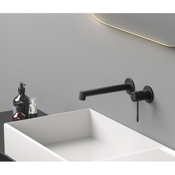 Bateria umywalkowa podtynkowa w kolorze matowej czerni (1 otwór) Solaris – Sapho-image-1