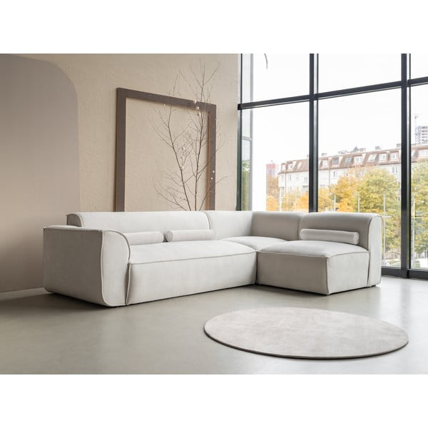 Kremowy narożnik (prawostronny) Flex Felix – Miuform-image-3