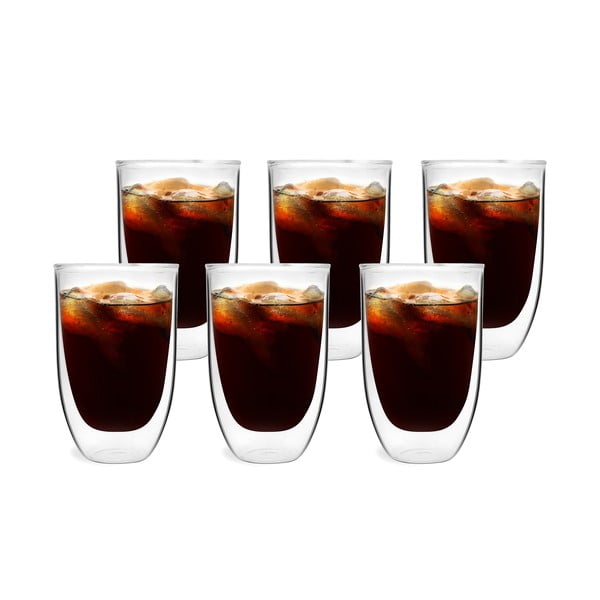 Szklane kubki do latte z podwójną ścianką zestaw 6 szt. 350 ml – Vialli Design-image-4