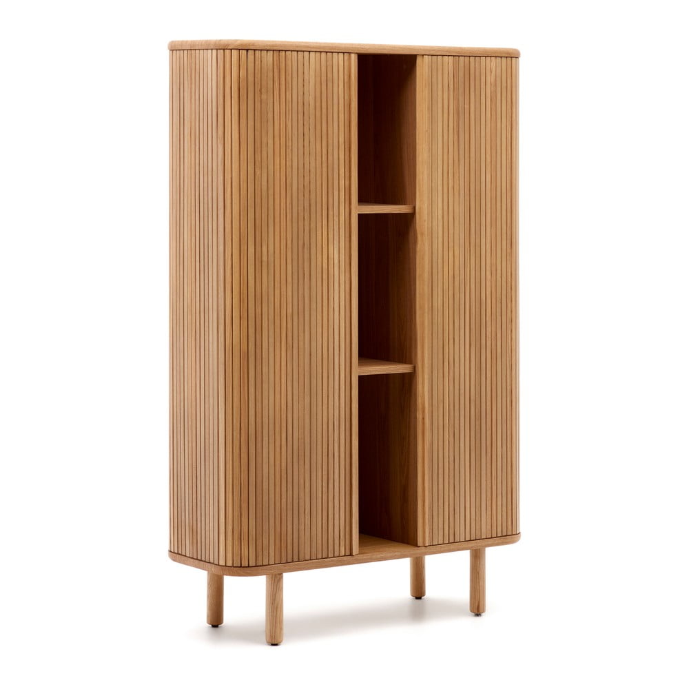 Szafka w dekorze jesionu z drzwiami przesuwnymi w naturalnym kolorze 110x160x40 cm Mailen – Kave Home (zdjęcie 3)
