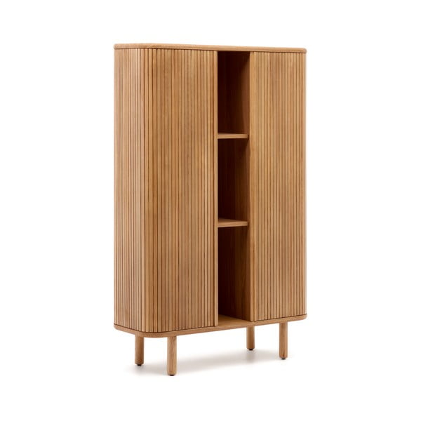 Szafka w dekorze jesionu z drzwiami przesuwnymi w naturalnym kolorze 110x160x40 cm Mailen – Kave Home-image-2