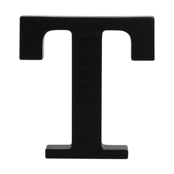 Czarna drewniana litera Typoland T