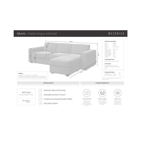 Brązowa sofa rozkładana z wielofunkcyjnym szezlongiem MESONICA Munro, dł. 288 cm-image-4