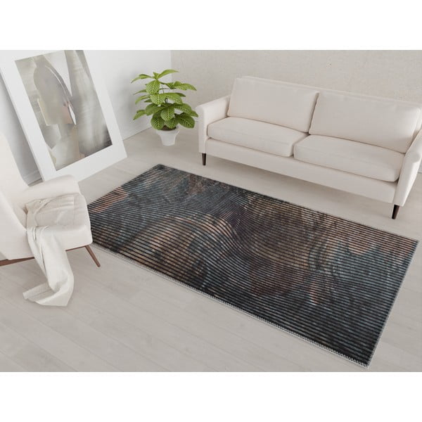 Ciemnozielony dywan odpowiedni do prania 150x80 cm – Vitaus-image-1