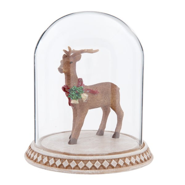 Figurka dekoracyjna Clayre & Eef Deer Christmasy, 12x13 cm