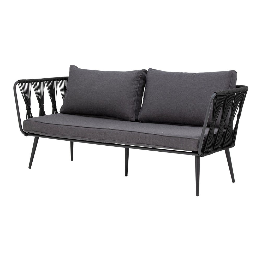 Czarna metalowa sofa ogrodowa Pavone – Bloomingville (zdjęcie 5)