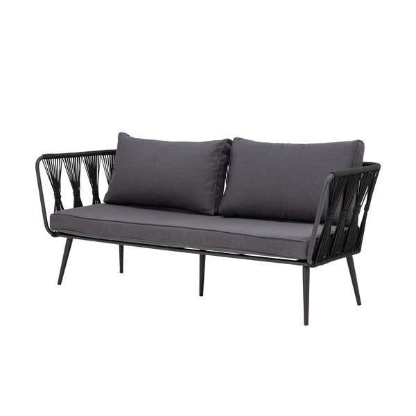 Czarna metalowa sofa ogrodowa Pavone – Bloomingville-image-4