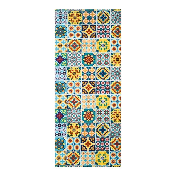 Wytrzymały dywan kuchenny Webtappeti Azulejo, 58x115 cm