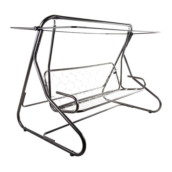 Szara metalowa huśtawka ogrodowa Milano – Dajar-image-3