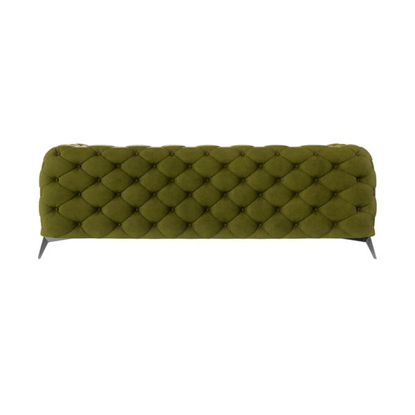 Zielona aksamitna sofa 225 cm Chelsea – Ropez-image-2