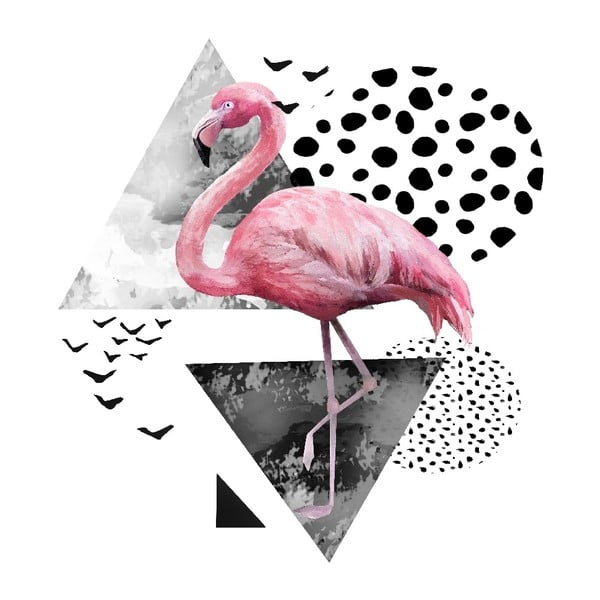 Obraz szklany 3D Art Graphico Flamingo, 50x50 cm