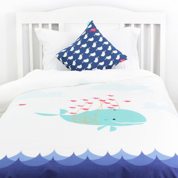 Bawełniana pościel dziecięca Baleno Whale Ride, 140x200 cm-image-1