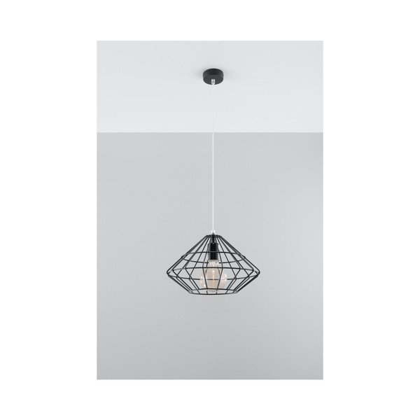 Czarna lampa wisząca Sollux Editta-image-1