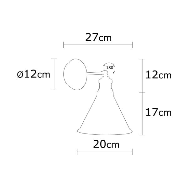 Kinkiet w kolorze brązu ø 20 cm Tramino – Opviq lights-image-3