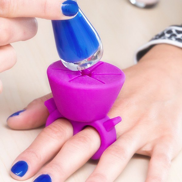Fioletowy uchwyt na lakier do paznokci InnovaGoods Home Nail Salon-image-4