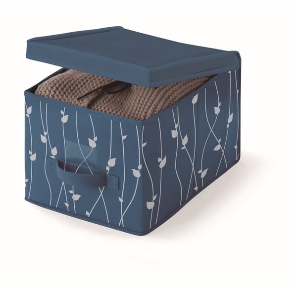 Niebieskie pudełko Cosatto Leaves, szer. 30 cm