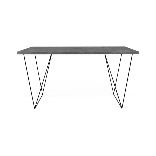 Stół z dekorem betonu TemaHome Flow, 140x75 cm