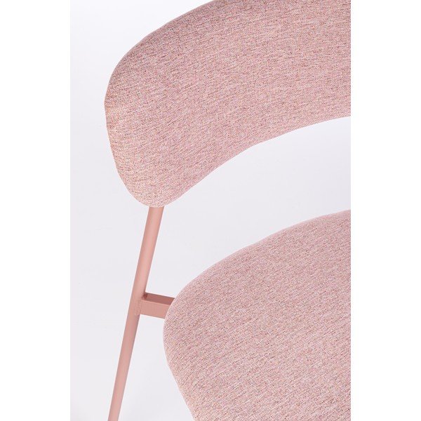 Różowe tapicerowane krzesło Inka – Yes Everyday-image-1