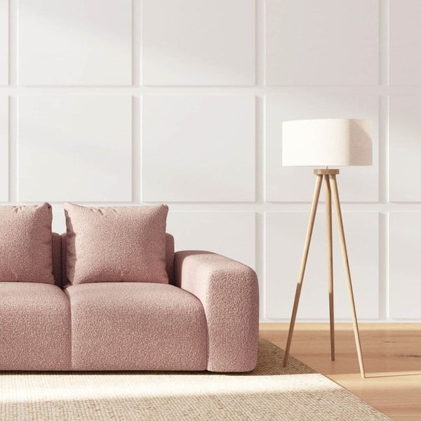 Różowa sofa z materiału bouclé 287 cm Monce – Rodier-image-3