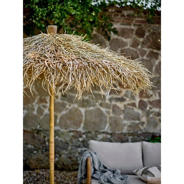 Parasol ogrodowy w naturalnym kolorze ø 160 cm Noia – Bloomingville-image-1