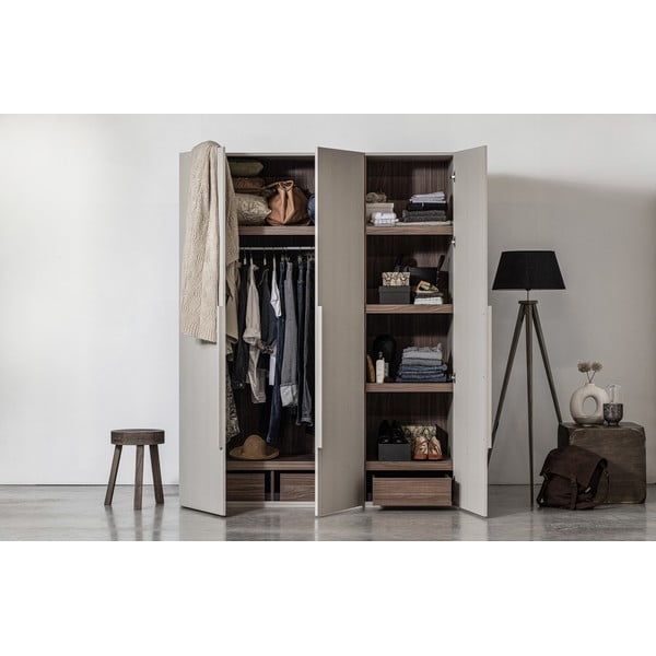 Szara szafa modułowa 165x210 cm Rens – WOOOD-image-4