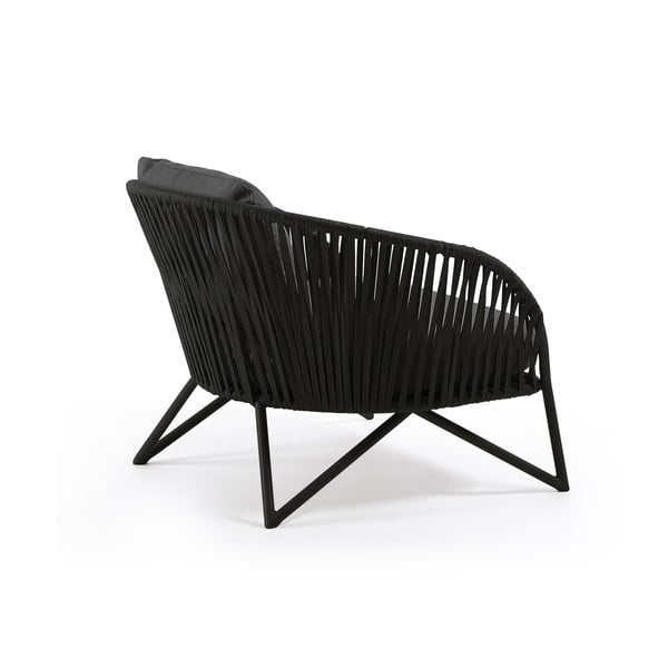 Czarny fotel ogrodowy Kave Home Branzie-image-2