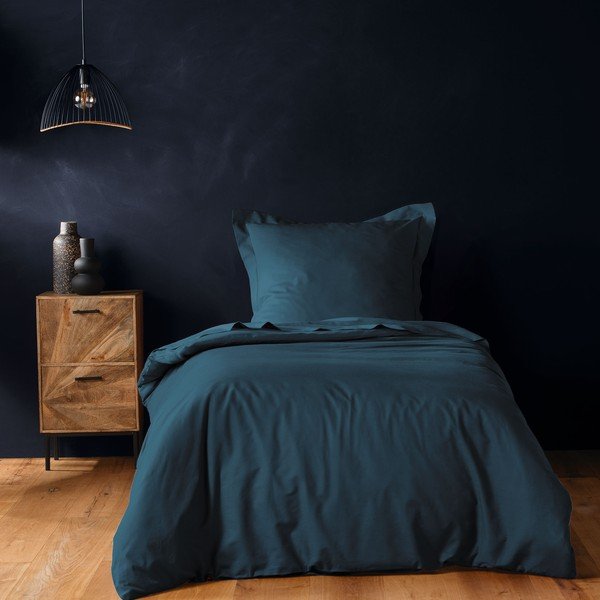 Morska bawełniana poszwa na kołdrę jednoosobowa 140x200 cm Lina – douceur d'intérieur-image-1