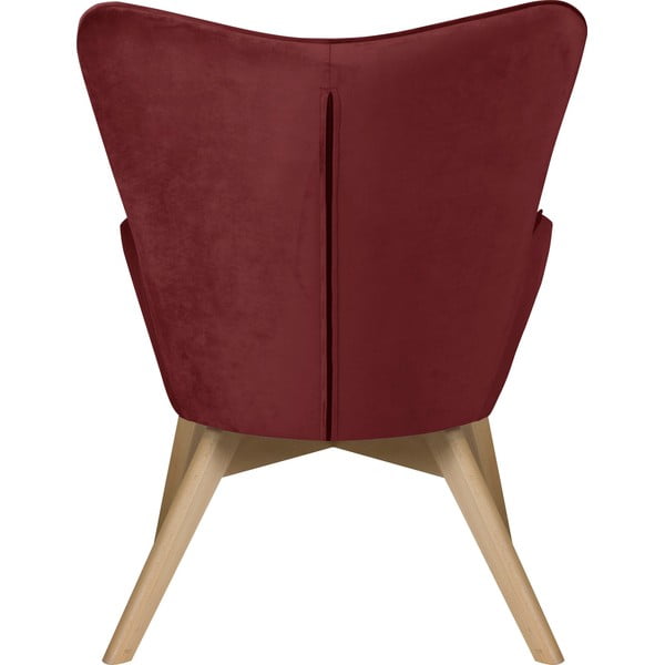 Czerwony aksamitny fotel Niko – Ropez-image-4