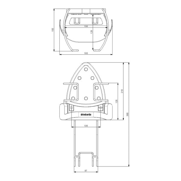 Uchwyt na deskę do prasowania i żelazko – Brabantia-image-4