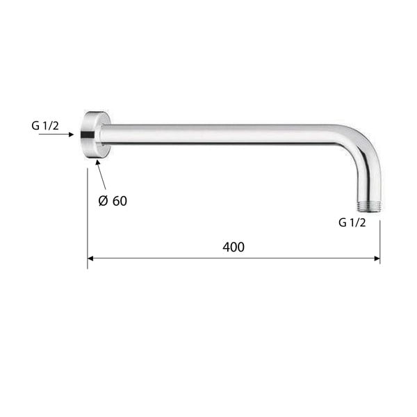 Białe przyłącze do prysznica z mosiądzu ø 6 cm – Sapho-image-1