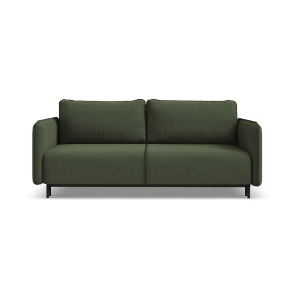 Zielona rozkładana/ze schowkiem sofa 226 cm Luana – Makamii