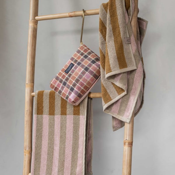 Brązowo-beżowe ręczniki z bawełny organicznej zestaw 2 szt. 40x55 cm Disorder – Mette Ditmer Denmark-image-2