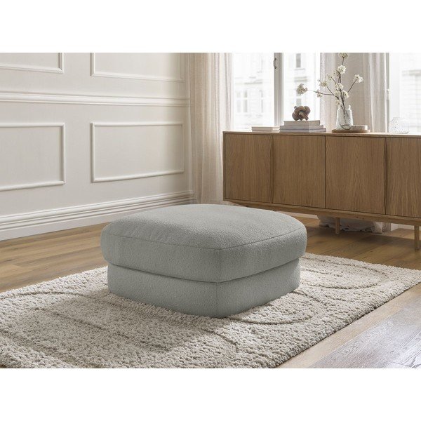 Jasnoszary podnóżek z materiału bouclé Leonore – Bobochic Paris-image-1