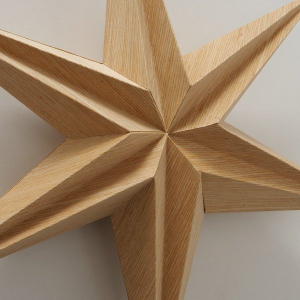 Brązowa papierowa wisząca dekoracja świąteczna w kształcie gwiazdy Boltze Kassia, ø 40 cm-image-1