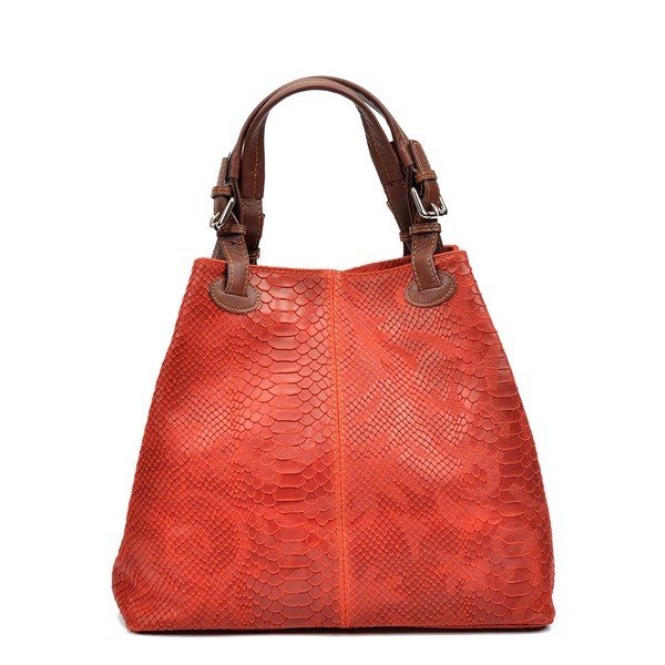 Czerwona skórzana torebka Luisa Vannini Marcelle-image-1