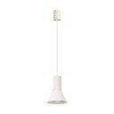 Beżowa metalowa lampa wisząca ø 14 cm Niru – Sollux
