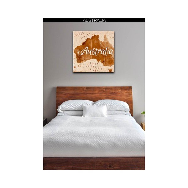 Obraz Homemania Maps Australia Brown, 60x60 cm-image-1