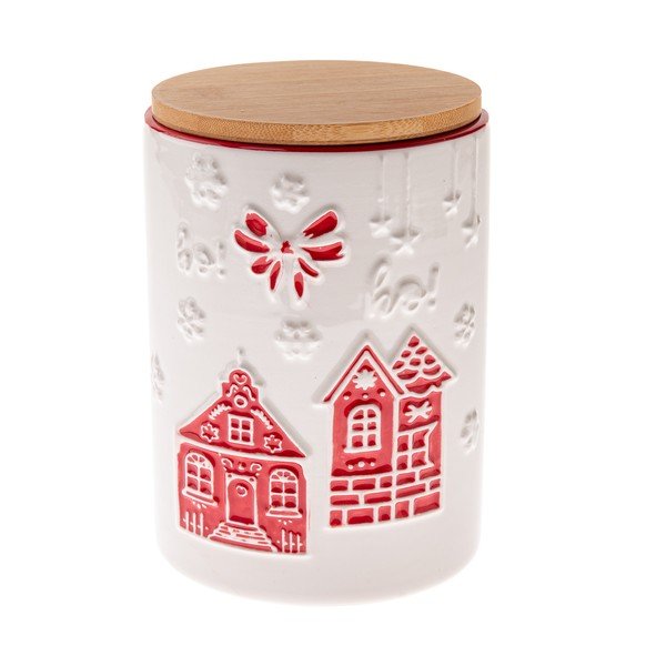 Ceramiczny pojemnik na ciastka Christmas cottage – Dakls