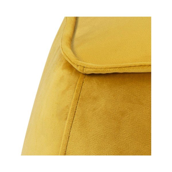 Żółty aksamitny puf Actona Mie, 40x40 cm-image-2