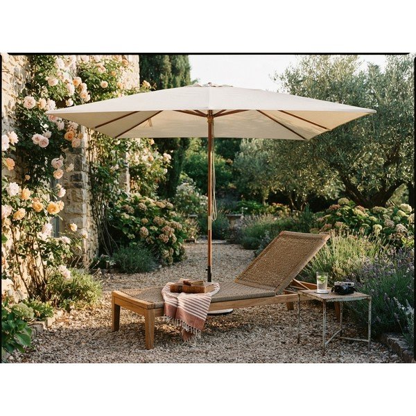 Beżowy parasol ogrodowy 300x400 cm Syros – Bizzotto-image-1