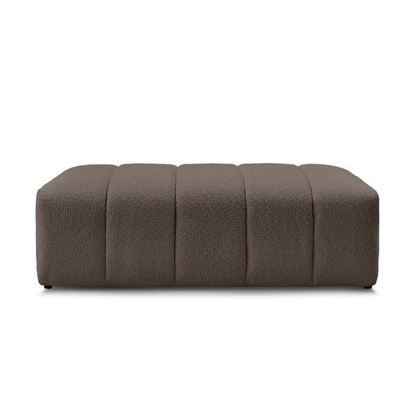 Brązowy podnóżek z materiału bouclé Annecy – Bobochic Paris