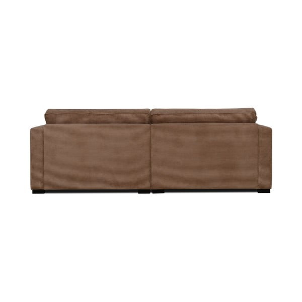 Jasnobrązowa sztruksowa sofa 236 cm Mobby – Scandic-image-3