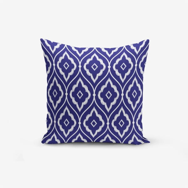 Poszewka na poduszkę z domieszką bawełny Minimalist Cushion Covers Blue Ethnic Modern, 45x45 cm
