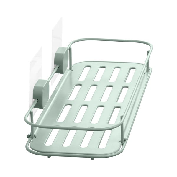 Miętowa samoprzylepna metalowa półka łazienkowa Grena – Compactor-image-4