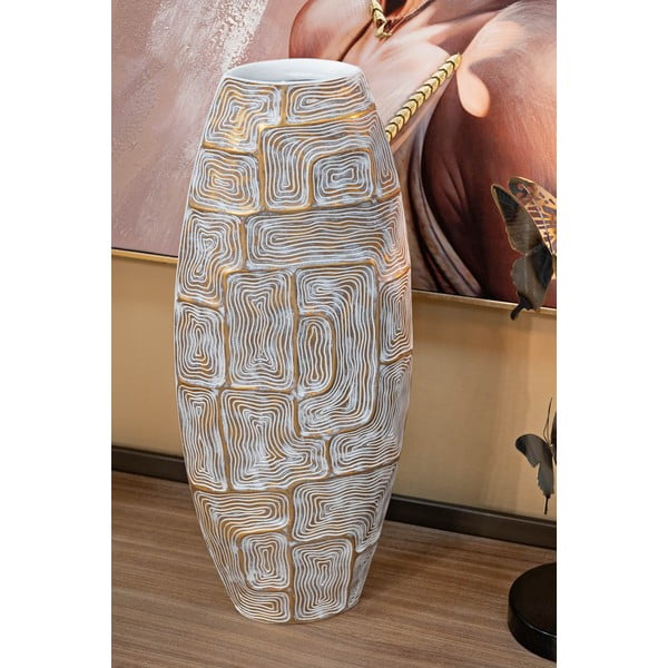 Wazon z żywicy polimerowej w kolorze złota (wysokość 59,5 cm) Eclips – Mauro Ferretti-image-1